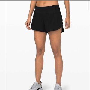 Lululemon speed up shorts mid rise 4” ~ black